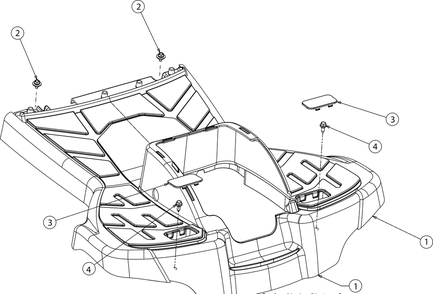 Running Board Diagram and Parts List for CC30H (13AC21JDA10)(2023) Cub Cadet Lawn Tractor Accessories